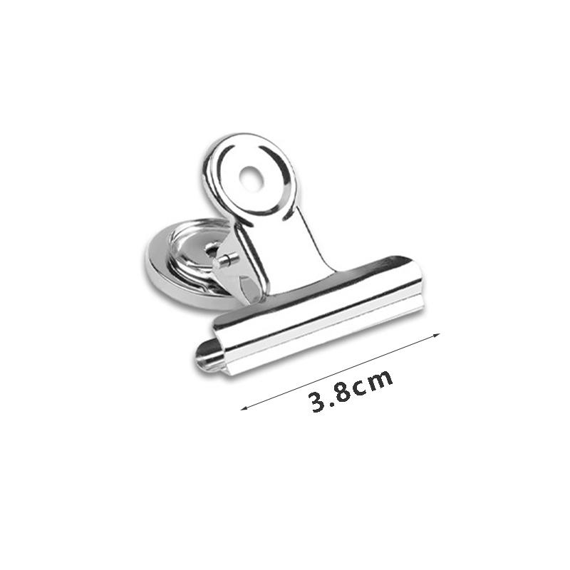 Fridge Magnetic Clips 12pcs Metal Heavy Duty Magnet Clips for Whiteboard Fridge Photo Displays Reusable Snack Bag Sealing Tool