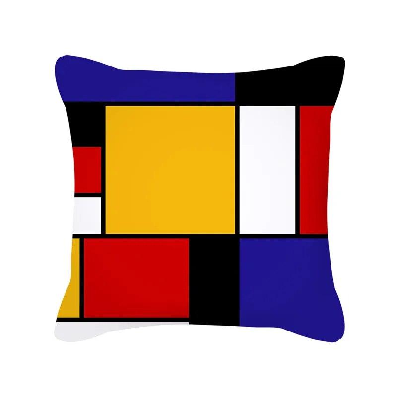 Nordic Style Colorful Geometric Printing Pattern Sofa Cushion Cover Pillowcase Home Decor Party Car Bedding