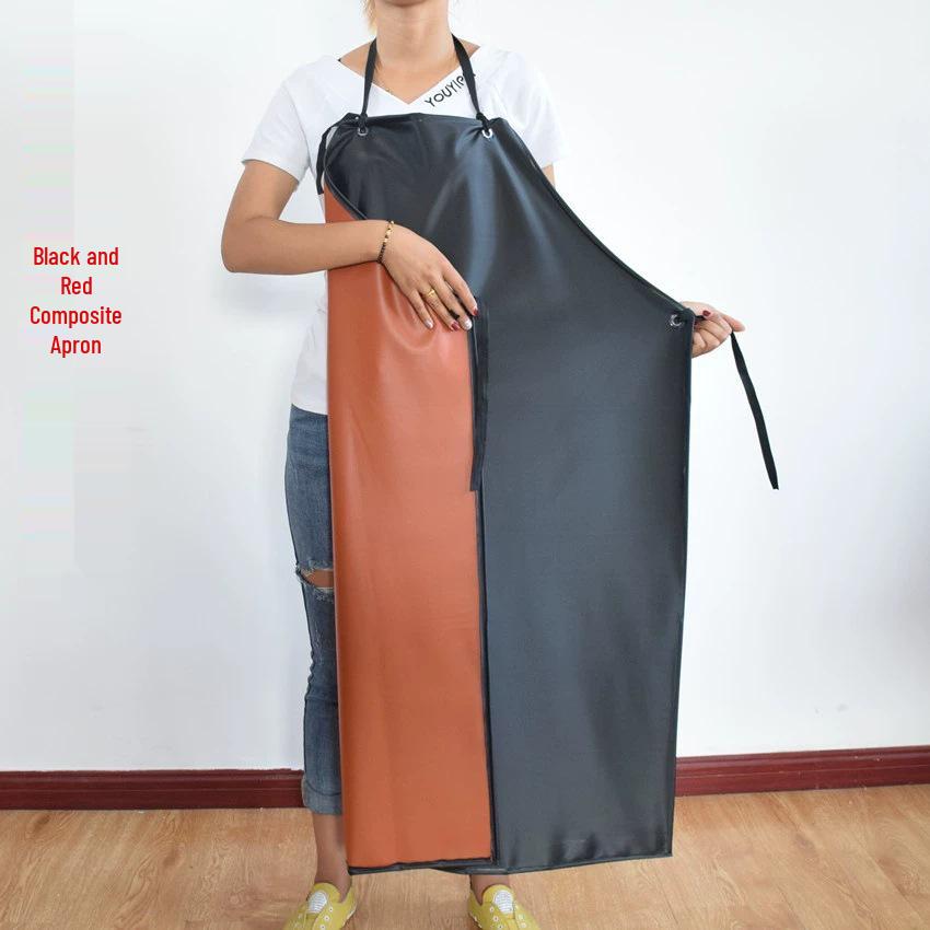 PVC Waterproof Apron: Acid & Alkali Resistant, Oil-Proof, Industrial Waist Apron for Kitchen and Hotel Use