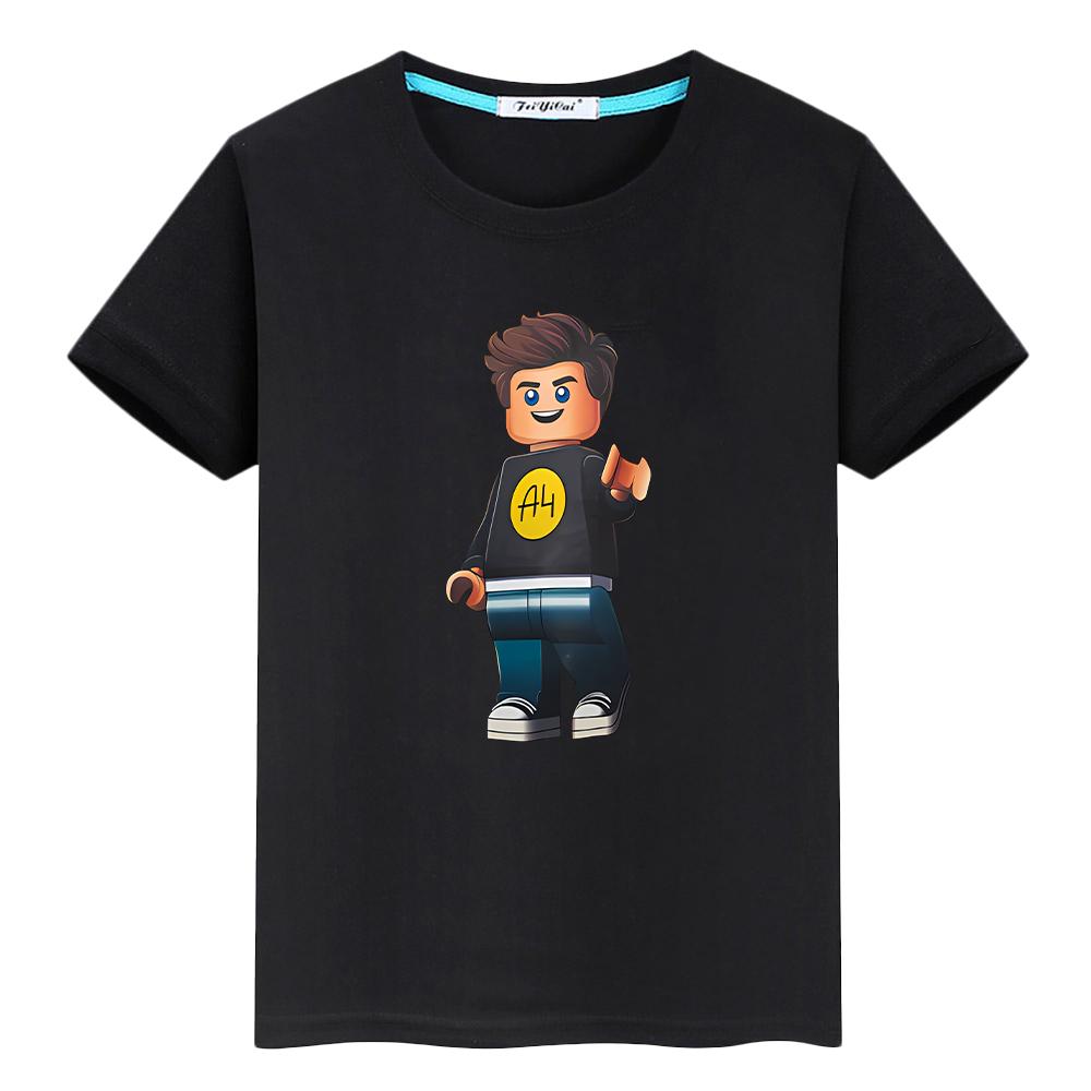 

Футболка с принтом Влада А4 для мальчиков 10 лет, топы, футболки из 100% хлопка, мерч, А4, аниме, короткая футболка с принтом ягненка, одежда для девочек y2k, цельная одежда 100 чёрный