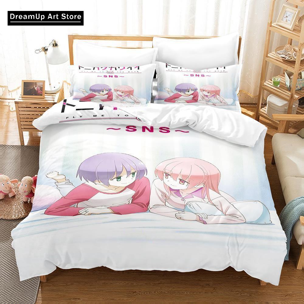 Anime TONIKAWA Měsíc pro tebe Povlečení Chlapci Dívky Jednolůžko Dvojlůžko Plná Velikost Povlak na přikrývku Povlak na polštář Postel Dospělí Ložnice