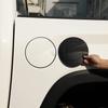 Car Gas Fuel Tank Cover Trim for Toyot@ Tundra 2022 2023 2024 Accessories, ABS Car Door Gas Cap Cover Protector Sticker (Matte Black)