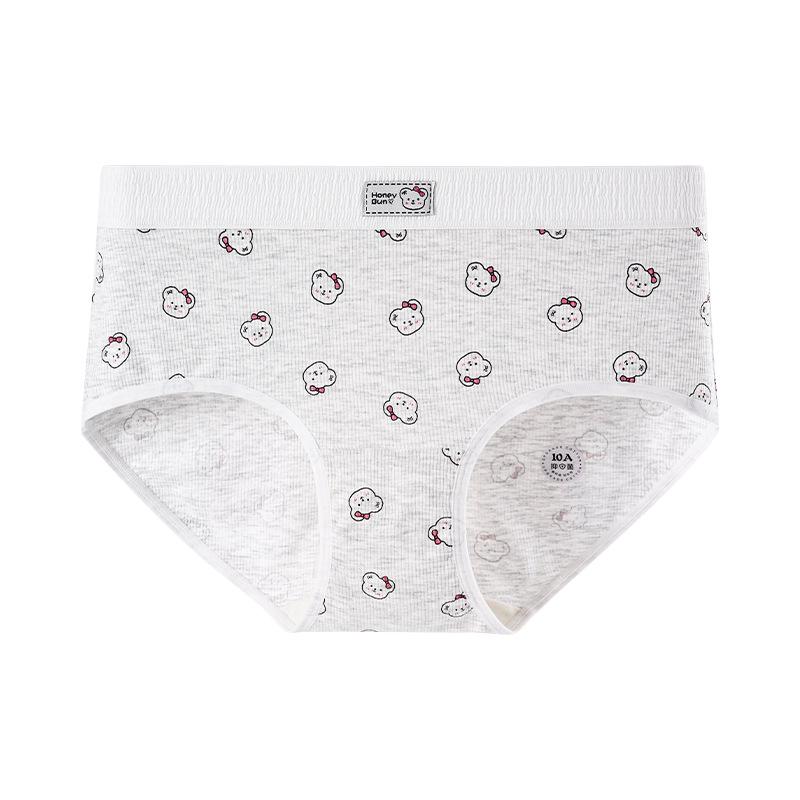 Girls Spring and Summer Print 10A Antibacterial Cotton Crotch Comfortable Breathable Stretch Briefs XL