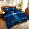 Custom Name Bochum Pattern Bedding Uilt Set Uilt Cover Pillowcase Home Decoration Birthday Gift (1 * Duvet Cover + 2 * Pillowcase Without Core)
