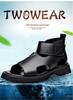 Men's Genuine Leather Roman-Style High-Top Sandals - Trendy, Comfortable, Soft Sole
