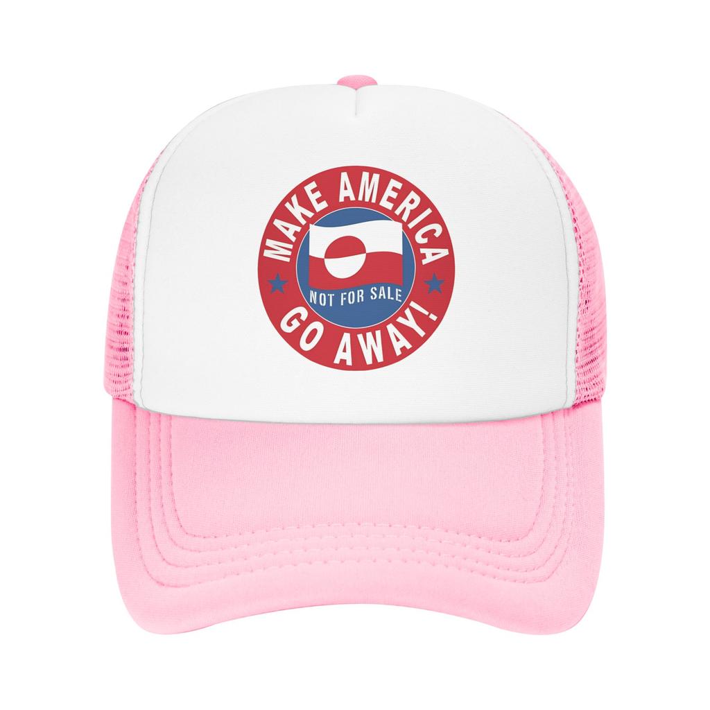 Make America Go Away Grönland Netz-Sonnenhüte WoUnisex Unisex-Design Trucker-Kappe Sommer y2k Retro Outdoor-Sport Atmungsaktive Baseballkappe