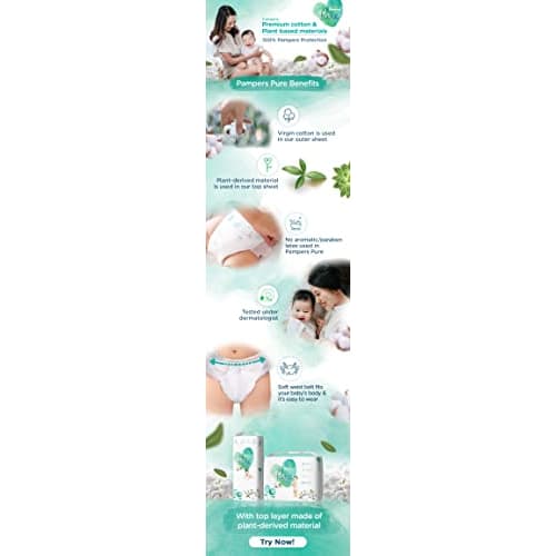 [Pants Big Size] Pampers Diaper Skin Ichiban Pure (12~22kg) 30 pieces