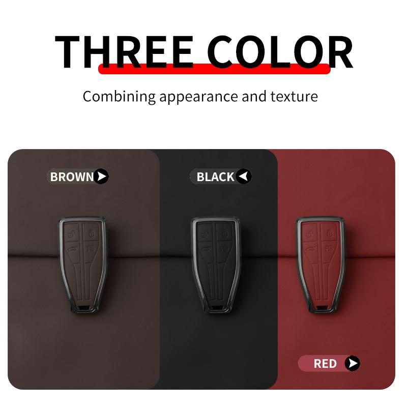Car Key Case Hongqi Hs5 H5 H9 Hs7 H7 L5 Hs3 L9 Remote Key Fob Shell Zinc Alloy Leather Protective Case