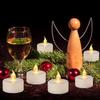 24Pcs/Set Flameless LED Candle Creative Wishing Led Tea Light Warm White Flameless Candle Halloween Christmas Decor Candle Light