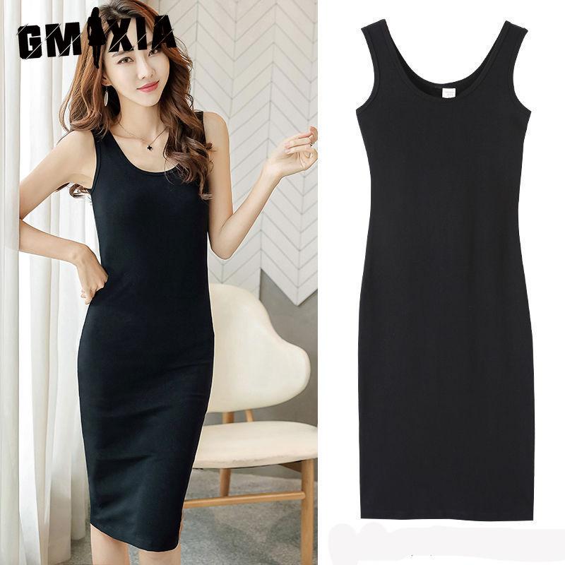

GMXIA Женская мода с круглым вырезом, сексуальное мини-платье без рукавов, модное платье XL чёрный