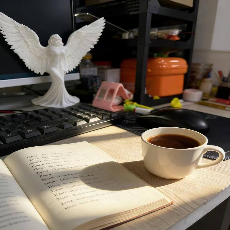 3D Printed Goddess Angel Statue Pure White Wings Ornament for Living Room Desktop Spiritual Decor