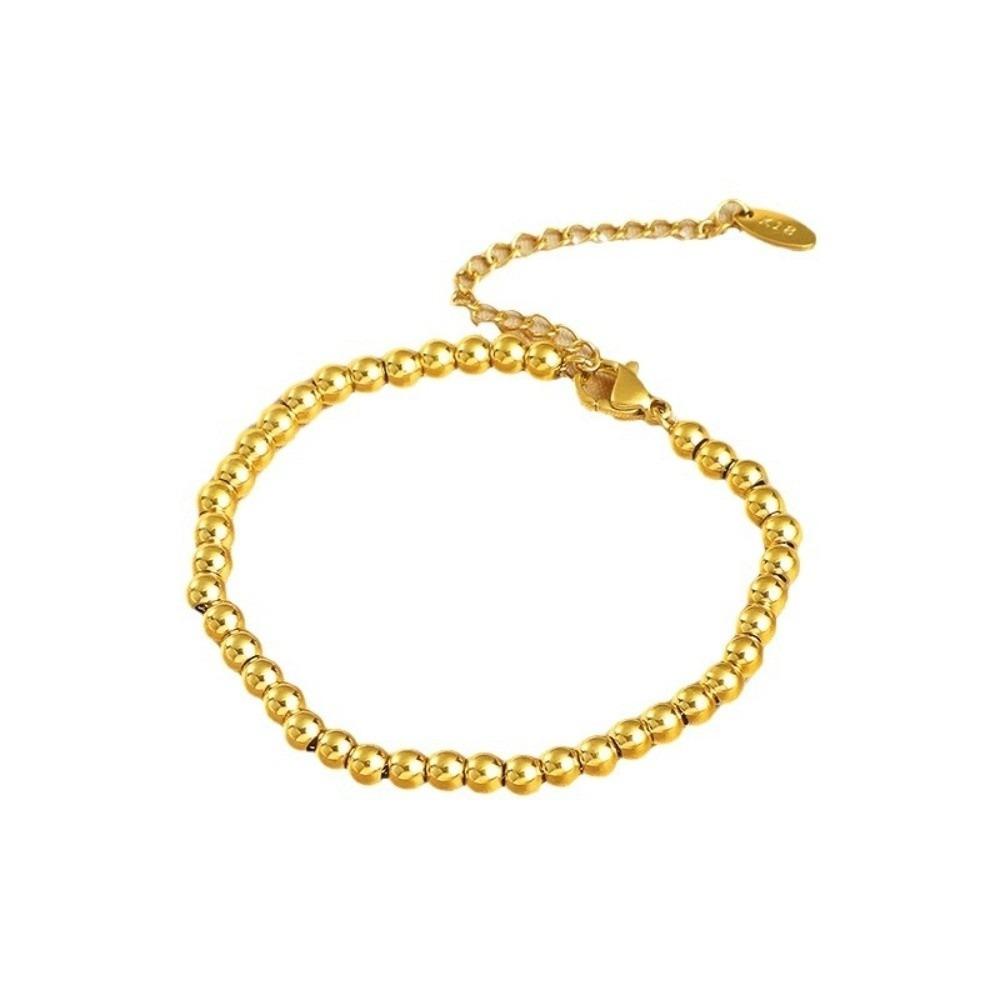 

Round Bead Bracelet Titanium Steel Golden Hand Chain Exquisite Gold-plated Necklace Girl Bracelet