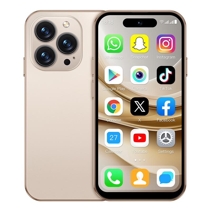 

M17 PRO Міні 4G Смартфон 4.0 дюйми MTK6739 RAM 2 ГБ ROM 16 ГБ Подвійна камера 2 МП+5 МП Подвійна SIM Подвійний режим очікування Bluetooth WIFI Type-C Мобільний телефон Android 16GB золотий