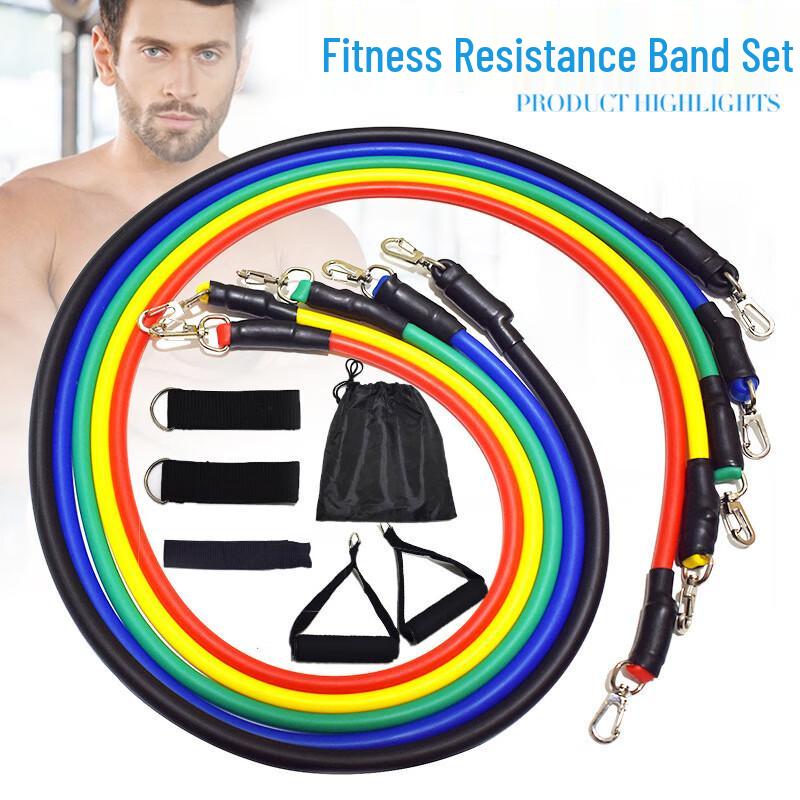 WEZHO Men's 12-Piece Adjustable Resistance Band Set