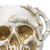 Skull Flower Pot Resin Human Skull Planter Weatherproof Gothic Plant Pot for Planting Succulents Indoor Outdoor Use