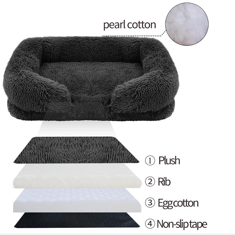 Super Warm Bed Dog Plush Pet Bed Winter Thickened Cushion Dogs Sleeping Beds and Sofa Removable Mat Dog For Small Large Dogs Cat