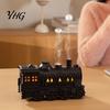 Large Capacity Desktop Humidifier Vintage Steam Train Aroma Diffuser, 300ml Ultrasonic Cool Mist with Dual Quiet Humidifiers for Baby Room LED Lights,