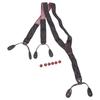 Stylish Classical Suspenders Adjustable Suspenders Elastic Chain Button End Dark Elastic Belt for Wedding Business Wear