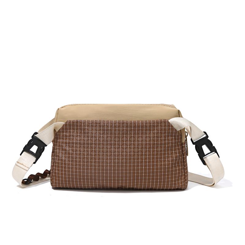 Women's Small Square Bag Contrast Shoulder Bag Water-repellent Nylon Bag