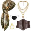 Kostümzubehör Set - Bandana und Gürtel für Halloween Party