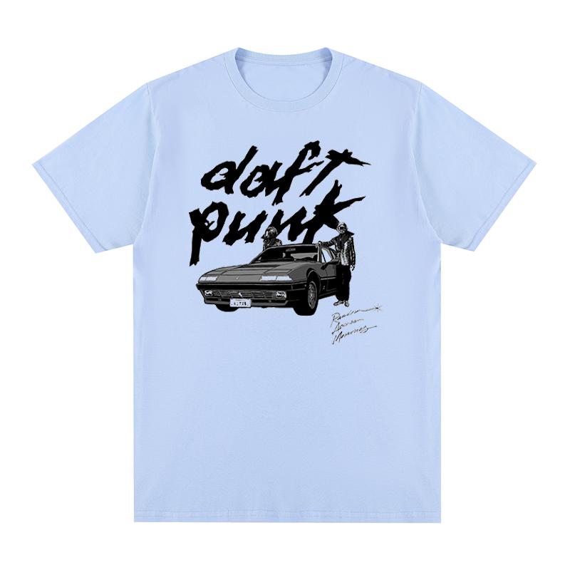 Daft Punk Vintage Tshirt Graphic Y2k French Electronic Music Cotton Unisex T Shirt New TEE TSHIRT Womens Tops