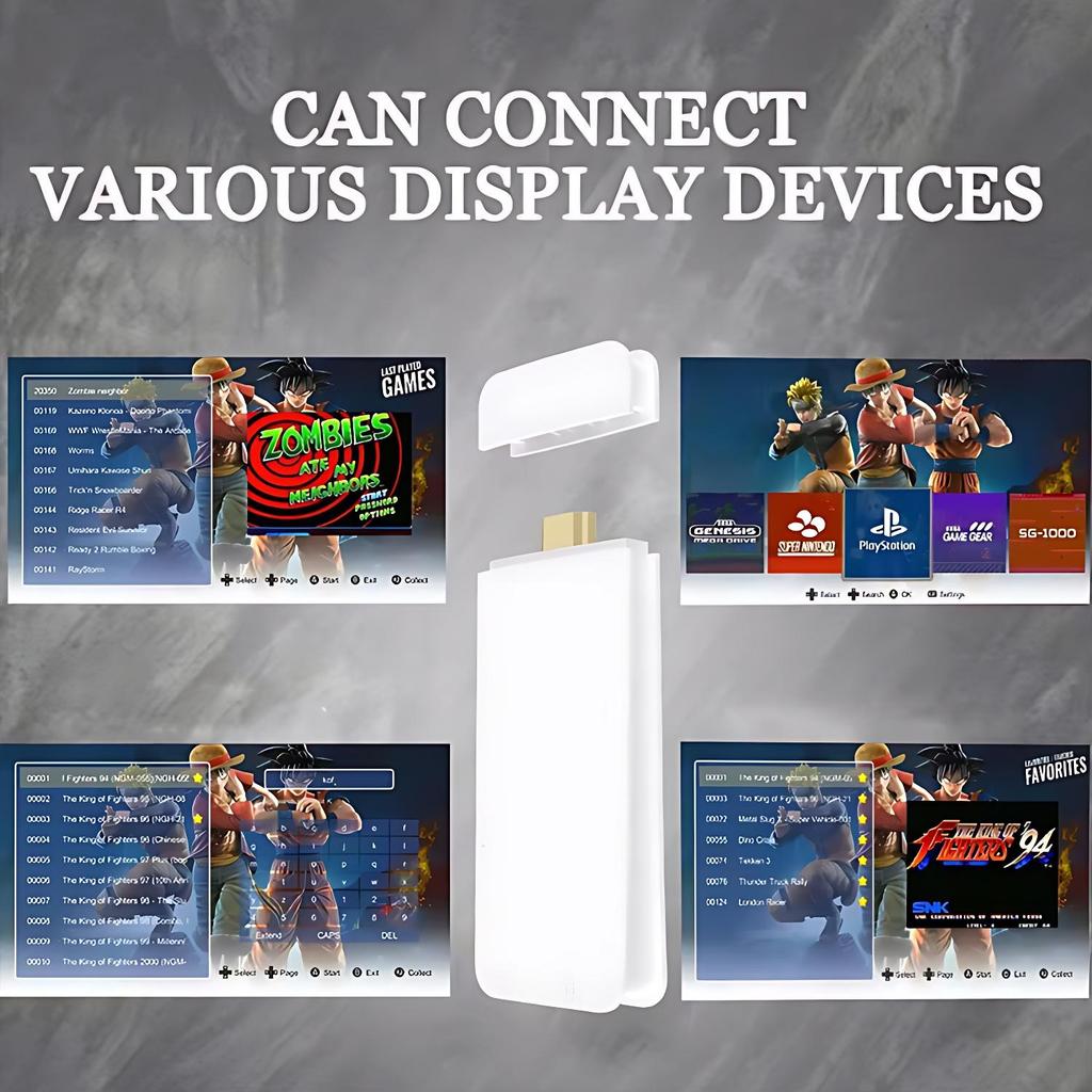 M15 Wireless Retro Game Console with 40,000 Built-in Classic Games, 4K HDMI TV Output, 2.4G Wireless Controller, 64G Nostalgic Game Stick