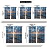 2pcs Tropical Beach Ocean Waves Curtains - Vibrant Sunset Print, Semi-Transparent Polyester, Machine Washable, Perfect for Bedro