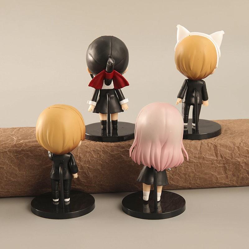9cm 4pcs Shinomiya Kaguya Kaguya-sama Love Is War Shirogane Miyuki Fujiwara Chika Action Figure Toys Collection Christmas Gift