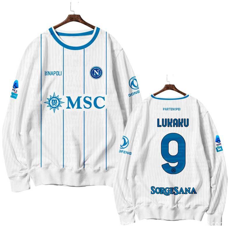 Napoli 26-27 Season Football Sweatshirt Crew Neck Long Sleeve Men Women Fans