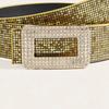 Korean Style PU Leather Wide Waistband Punk Y2K Girl Waistband Adjustable Sequin Belt  Outdoor
