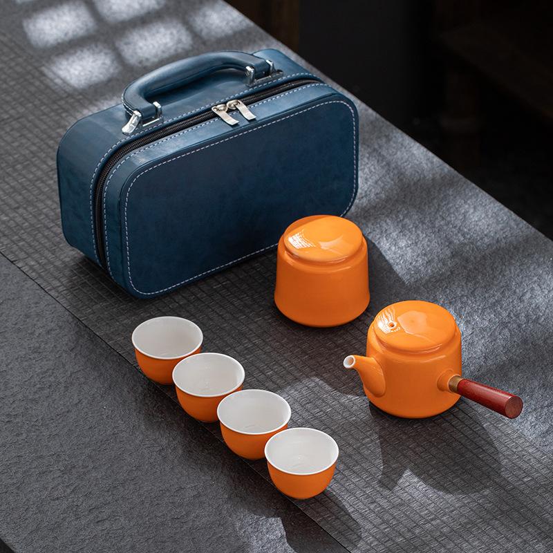 Ceramic Portable Travel Tea Set Bank Company Portable Tea Set