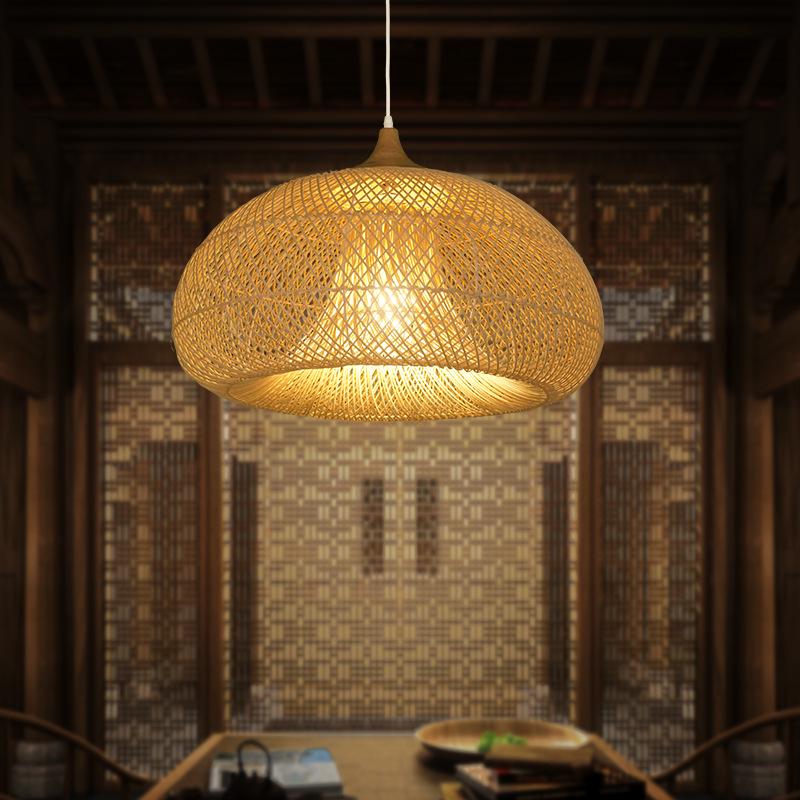 Southeast Asian Wabi-Sabi Rattan Pendant Light for Restaurants, Homestays, Tea Rooms, and Zen Spaces - Vintage Handmade Woven Design