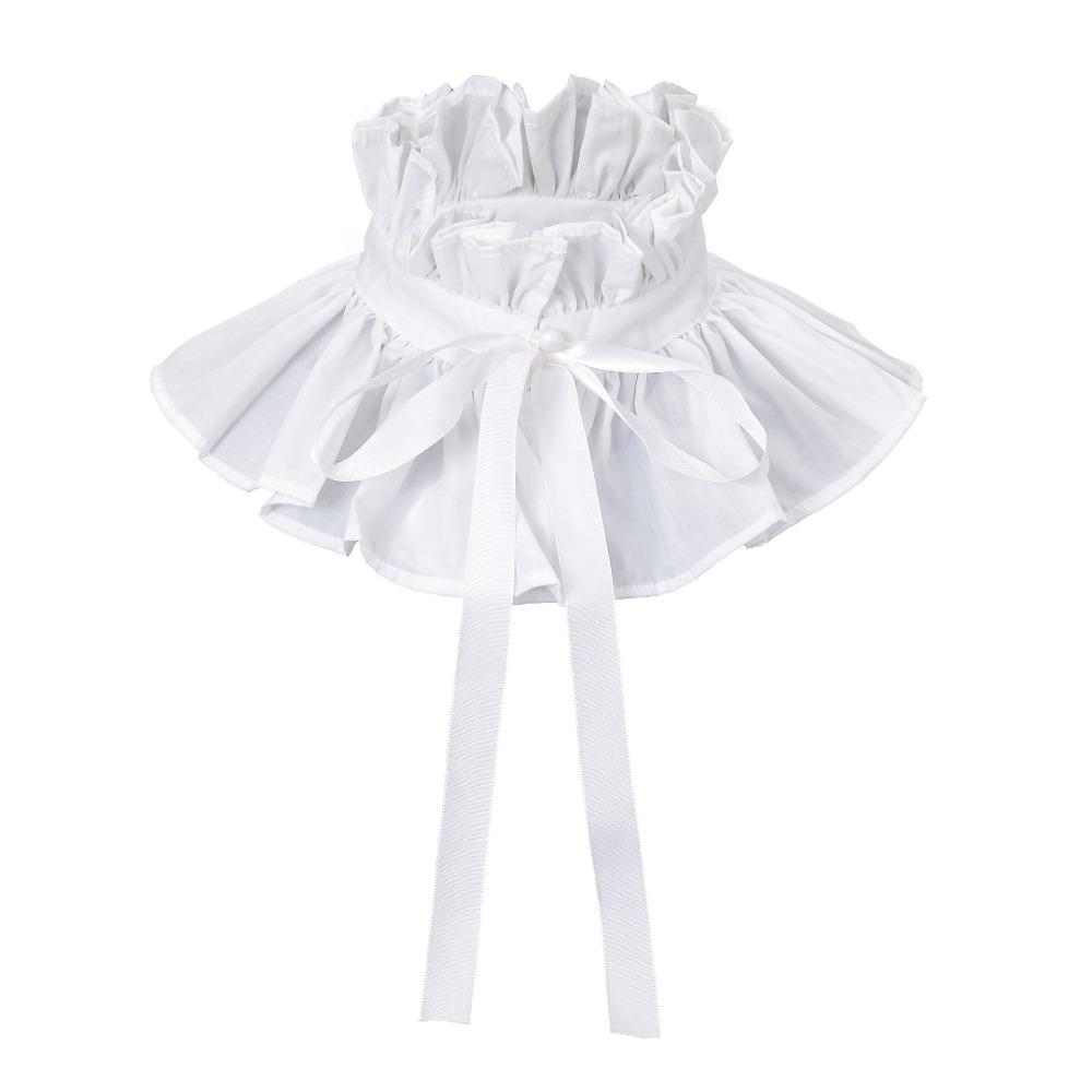 

Новый Хлопок Искусственная Оборка Высокий Воротник Кружево Съемный Викторианский Ложный Воротник Шаль Украшение Женщины