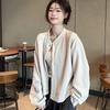 Korean Fashion Versatile Baseball Uniform Sweatshirt Jacket for Women Spring and Autumn Loose Stand-up Collar Cardigan Top