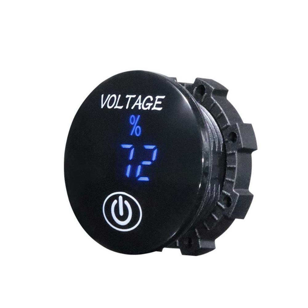 Rundes Auto-Voltmeter 5V-48V Batteriekapazitätsanzeige Messgerät Autozubehör Auto-Spannungsmesser