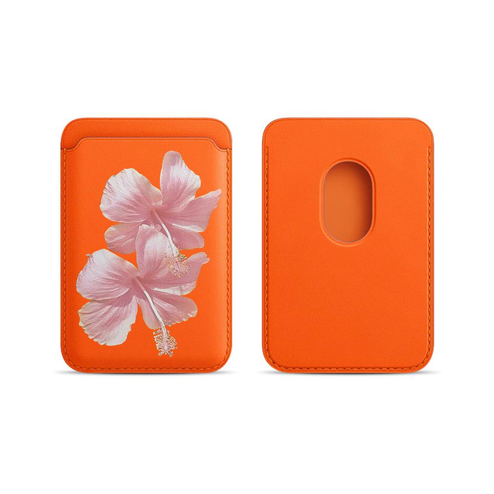 Hibiskusblüten Kartenetui Hülle Handy-Kartenhalter Für Magnetische Hülle Geeignet Für Alle iPhone Für Magsafe Karten-Handy Rückentasche