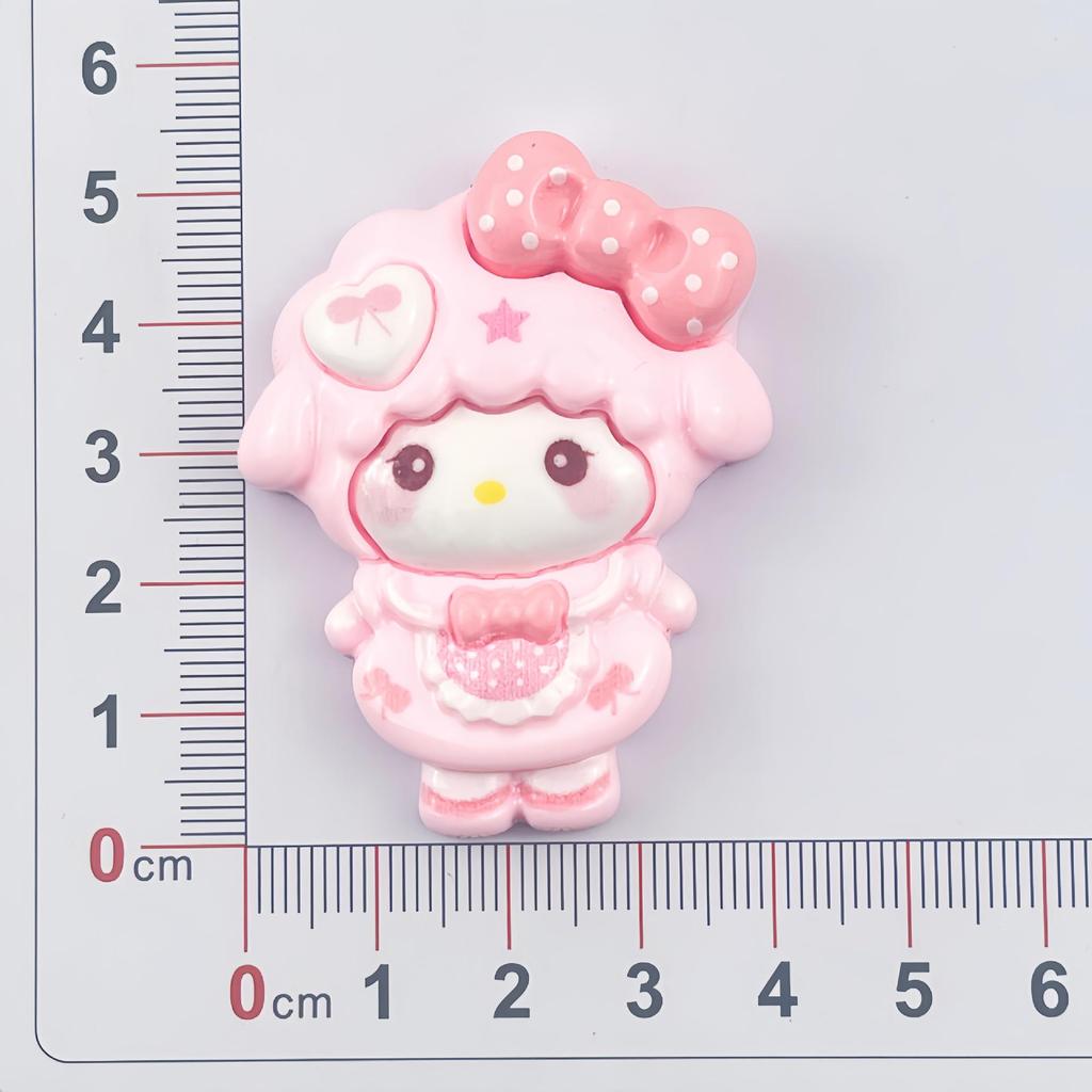 Cartoon Resin Accessories: Strawberry Melody Hair Clips, Keychains, Crocs Charms