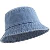 Women's Washed Denim Bucket Hat Spring Summer Fashion Unisex Casual Trendy Fisherman Cap Men Sunshade Breathable Korean Style