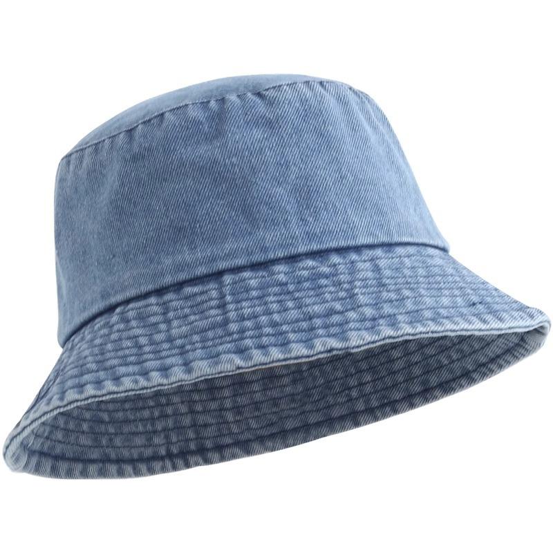 Women's Washed Denim Bucket Hat Spring Summer Fashion Unisex Casual Trendy Fisherman Cap Men Sunshade Breathable Korean Style