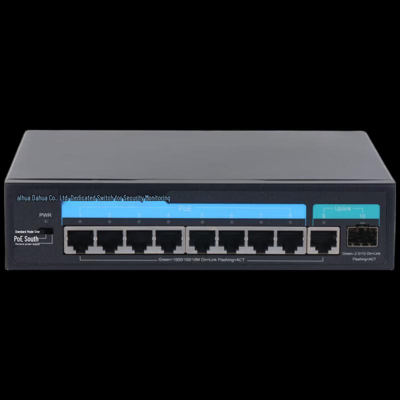 Dahua 10-Port Gigabit PoE Switch CN Plug (adapter Included)