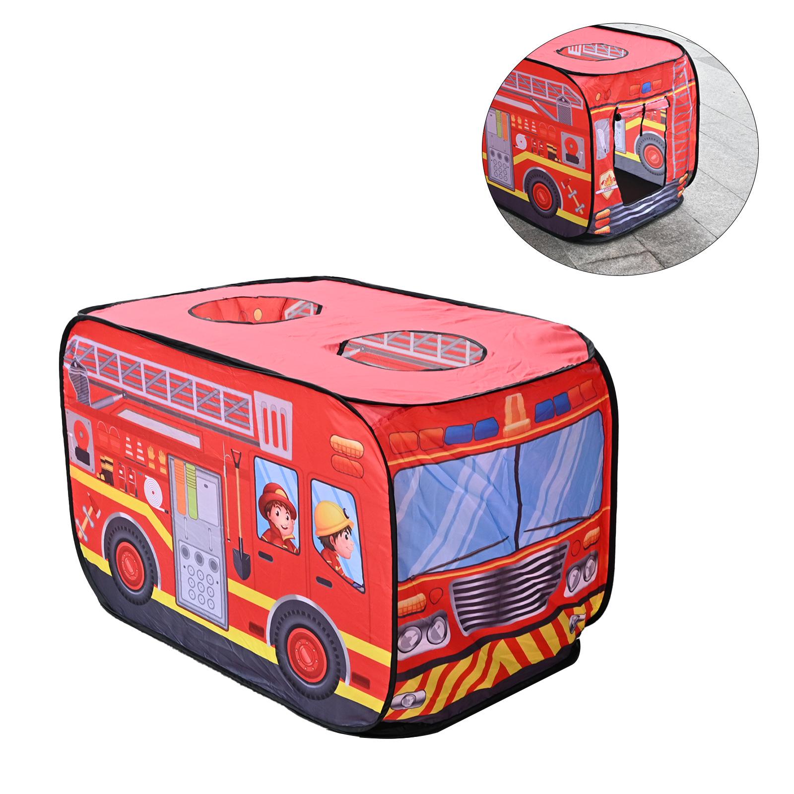 Children s Cartoon Vehicle Play Tent: Fire Truck, Police Car, Ambulance, School Bus - Foldable Ball Pit House