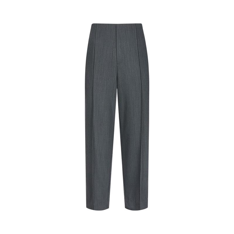 

LESS 2025 Autumn Casual Straight Cropped Wool Pants L