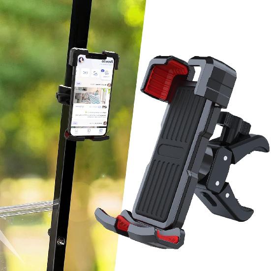 Golf Cart Phone Mount Holder for iPhone/Galaxy/Google Pixel, Universal Phone Holder for Most Brand EZGO, Club Car, Yamaha Golf Carts Phone Caddy