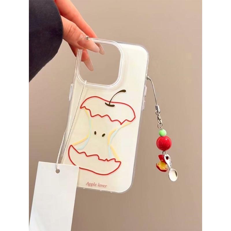 

Подвеска в виде яблочного ядра Подходит для чехла для мобильного телефона Apple 16promax Защитный чехол для iPhone 15 14 Жесткий чехол 13 Мягкий край Apple 12PROMAX