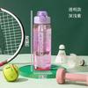 Water bottle high value matte gradual change color plastic cup outdoor large capacity sports water cup flip straw fitness water cup wholesale