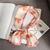 Luxary Brand Design Flower Print Silk Scarf for Women Fashion Hair Headband Foulard Lady Skinny Bag Scarves Neckerchief Tie