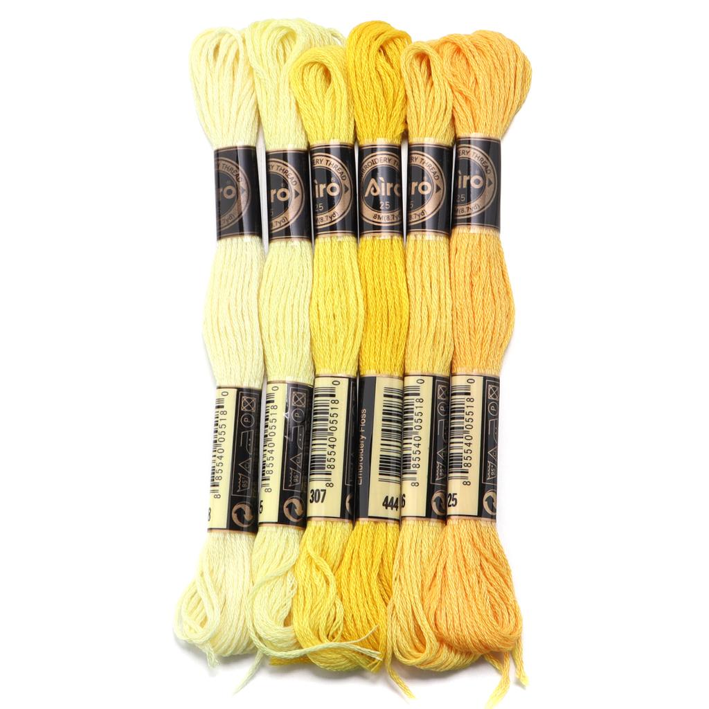 6pcs/lot Colorful Cross Stitch Threads Polyester Embroidery Threads DIY Hand Sewing Knitting Embroidery Supplies Accessories