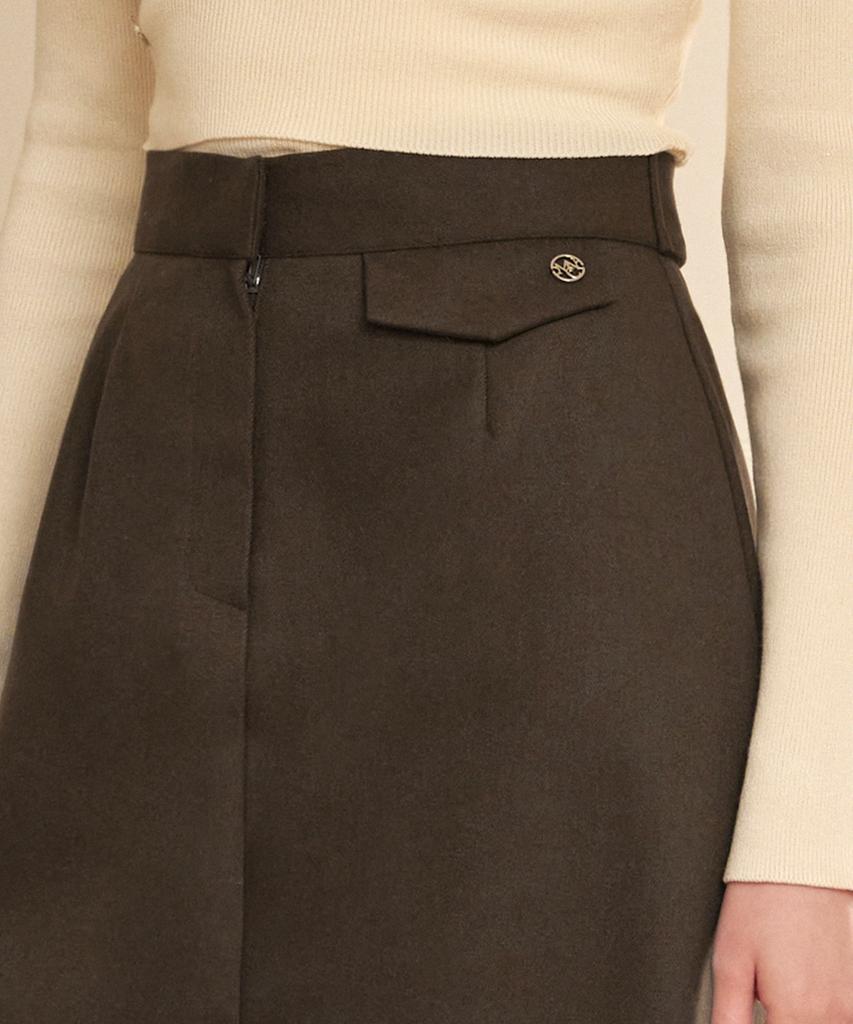 Micene Drawstring Long Skirt