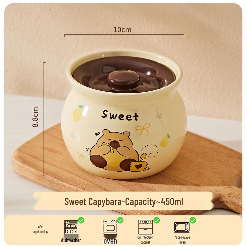 ZISIZ Capybara Ceramic Stew Cup