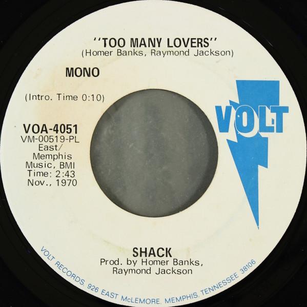 

7inch Record SHACK - Too Many Lovers VOA4051 Volt 1970 US Obi Soul/Funk Used